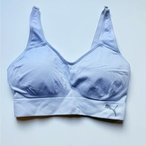 Puma White Sports Bra with Supportive Band